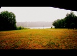 letnia ulewa nad jeziorem Ostrowskim